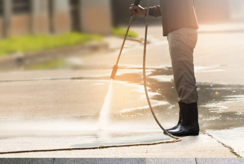 Enhancing Curb Appeal: Pressure Washing Driveway to Boost Home's Market Value in Spokane Valley, Washington.