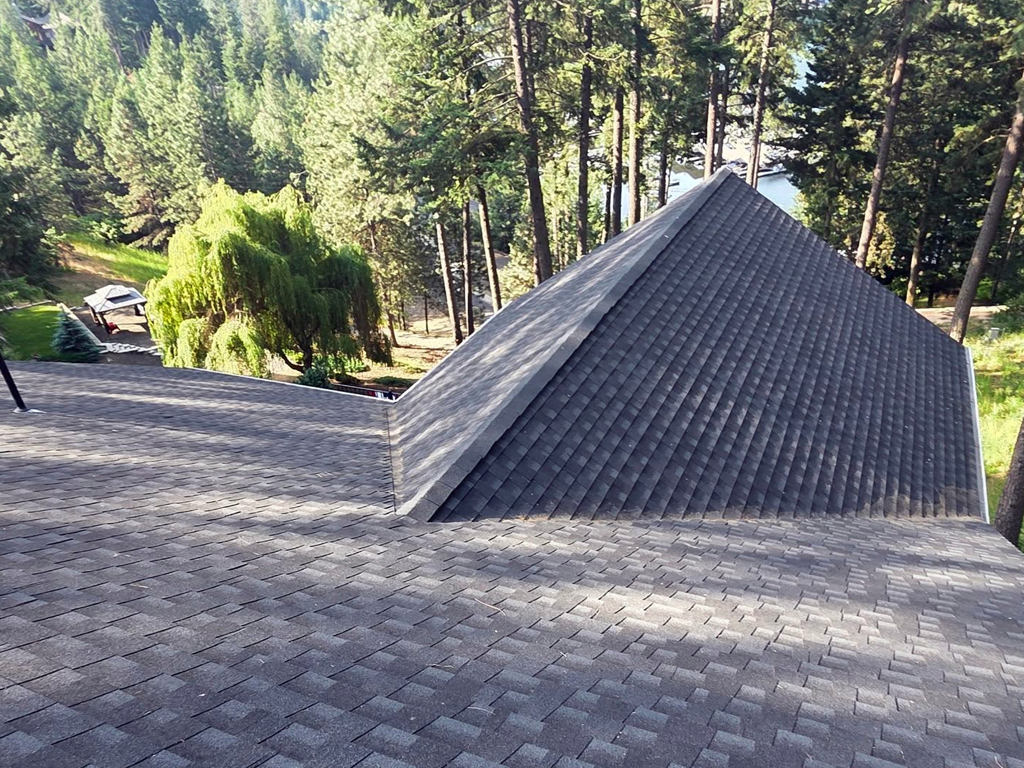 Window washing for over 36 windows at a residential property in Sandpoint, ID by Bullseye Wash Systems, providing streak-free results.